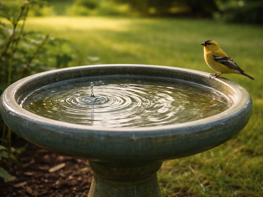 how does a bird bath work