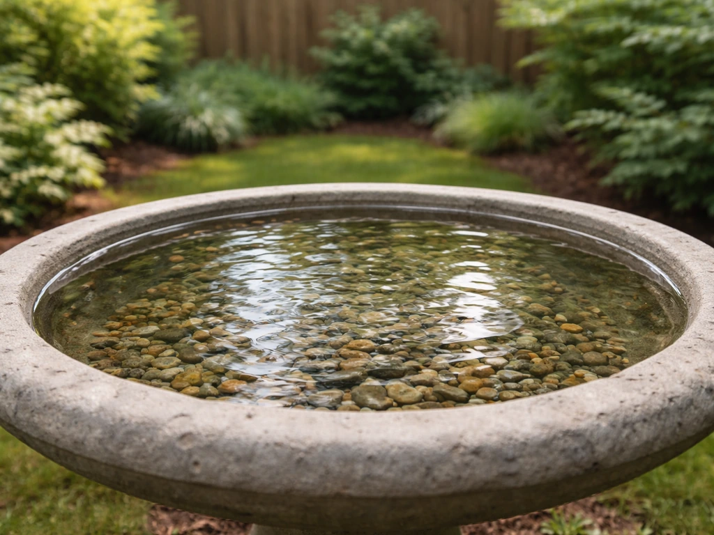 how to keep water in a bird bath