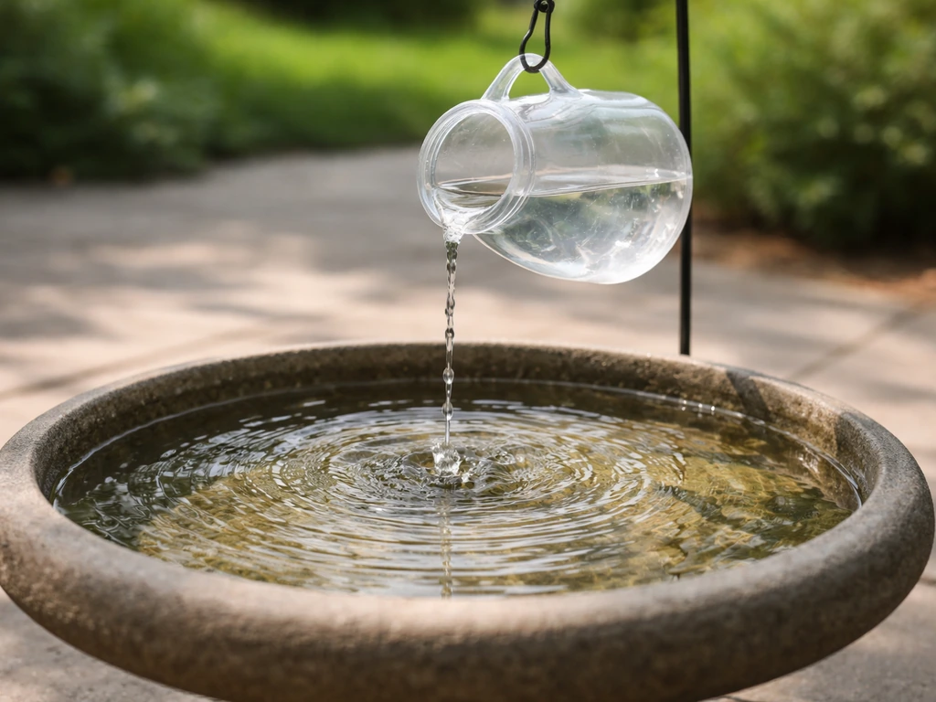 how to make a dripper for bird bath