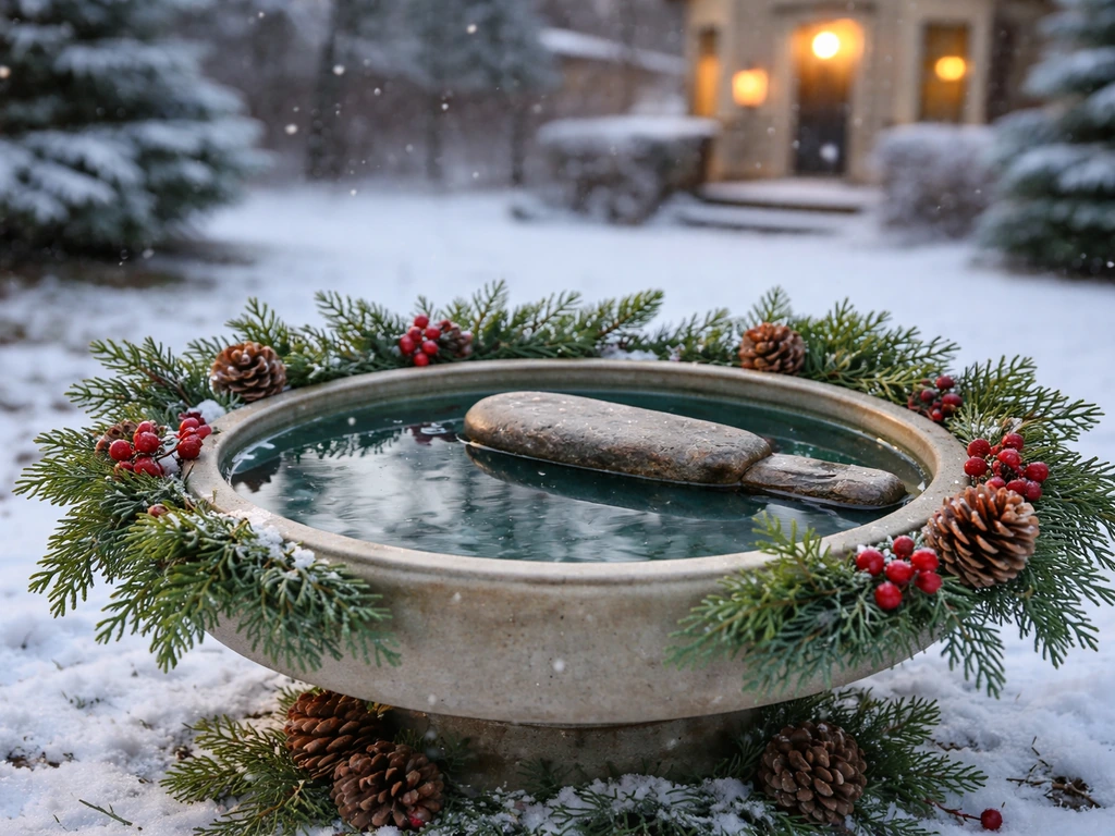 How to Decorate a Bird Bath for Christmas Safely